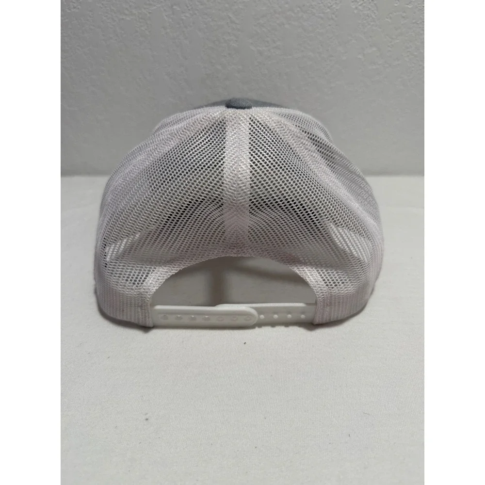 Union Standard Supply Co American Flag Wood Patch Trucker Hat Gray White Snapbck
